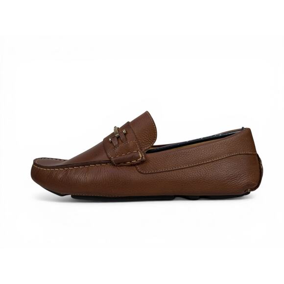Massimo Matteo Bit Driver Loafer Mens 11 Cognac Leather Moccasin Slip On Luxury main image 8